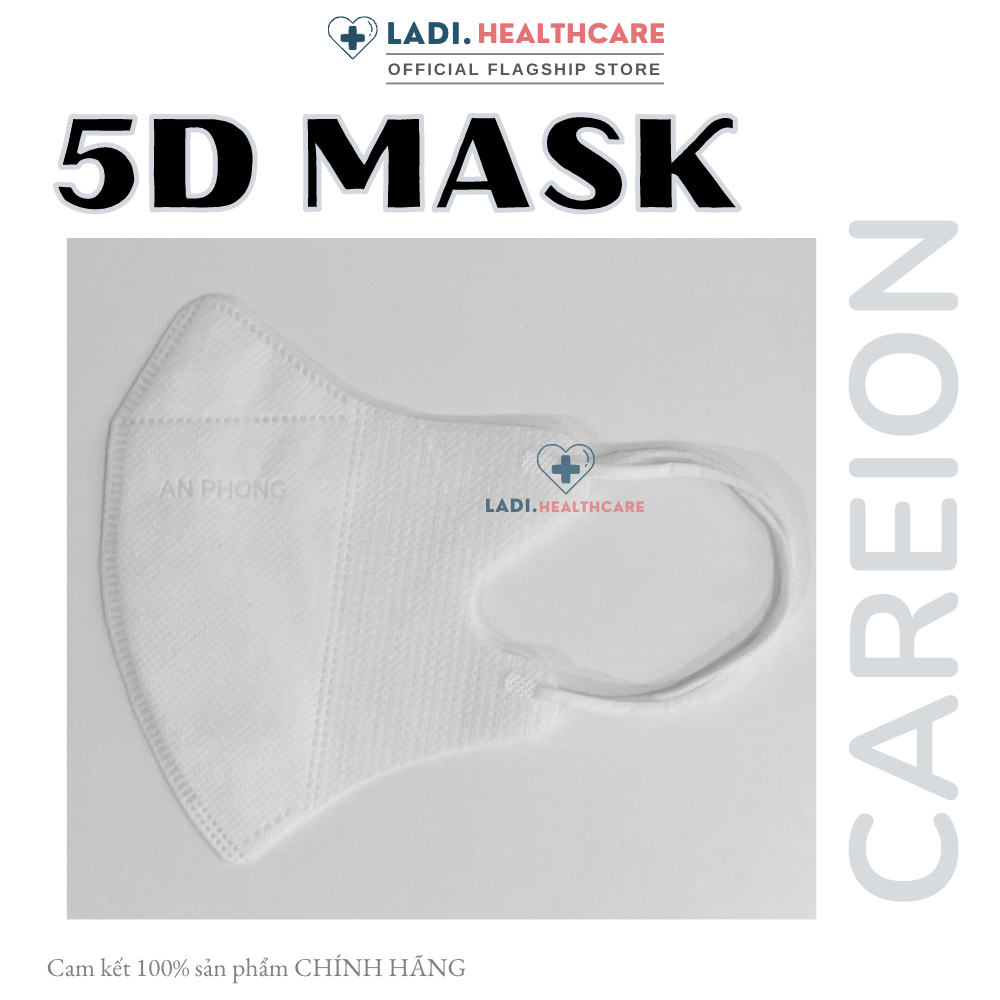 Thùng 100 Chiếc Khẩu trang 5D Thái Lan, 5D Mask CAREION kháng khuẩn đa