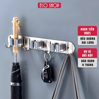 Móc treo chổi lau nhà inox 304 sử dụng khoan tường chịu lưc 10kg