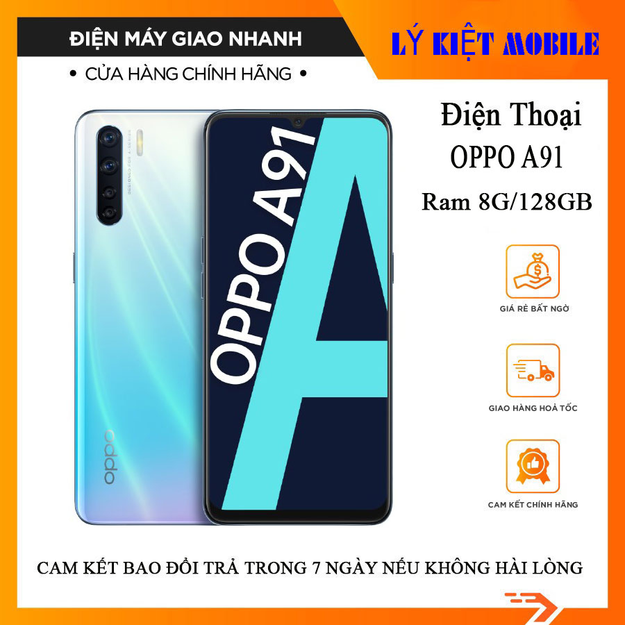 Điện thoại Oppo A91 ram 8g/128gb máy mới 99% chính hãng
