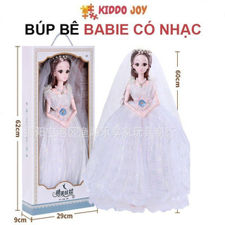 Búp bê barbie cao 60cm có nhạc tặng kèm phụ kiện và hộp sang trọng, đồ chơi búp bê cho bé gái siêu