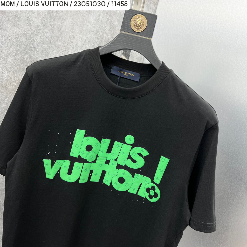 Áo Phông  Louis Vuitton họa tiết xanh lá siêu hot , Áo phông Nam Nữ Chất cotton 100% Mẫu Hót Nhất 2023