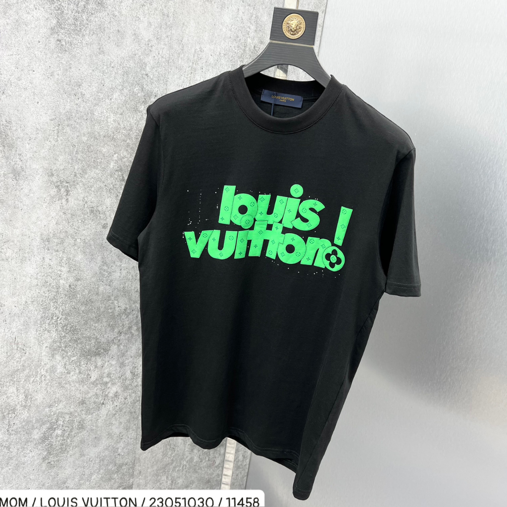 Áo Phông  Louis Vuitton họa tiết xanh lá siêu hot , Áo phông Nam Nữ Chất cotton 100% Mẫu Hót Nhất 2023