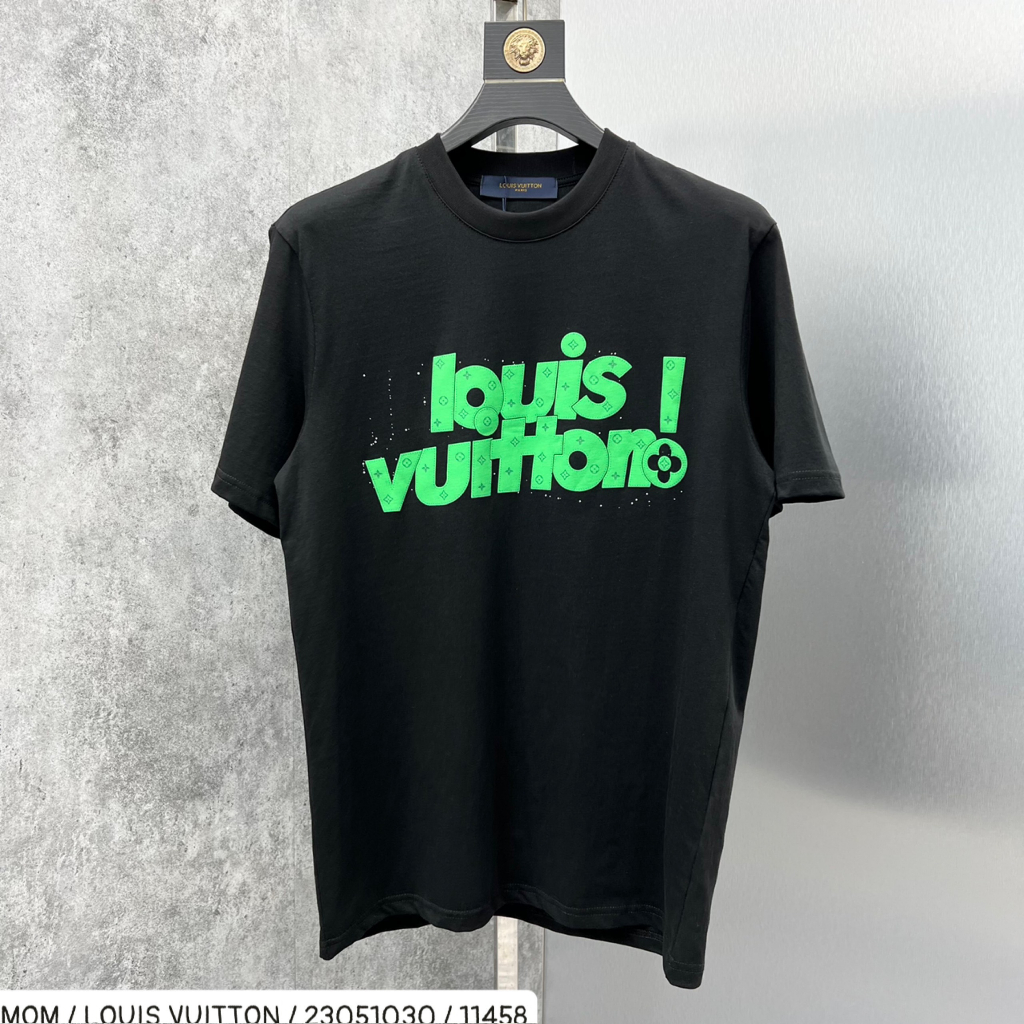 Áo Phông  Louis Vuitton họa tiết xanh lá siêu hot , Áo phông Nam Nữ Chất cotton 100% Mẫu Hót Nhất 2023