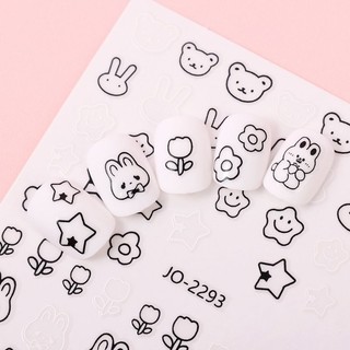 Sticker dán móng tay nail hình thỏ dễ thương