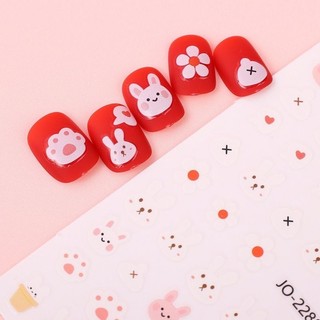 Sticker dán móng tay nail hình thỏ dễ thương