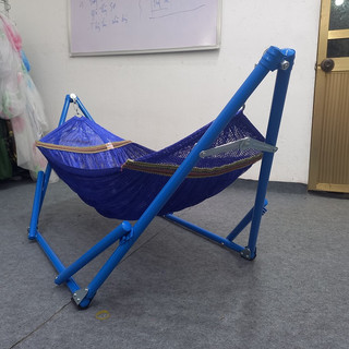 Bộ võng xếp mini dành cho em bé màu xanh sản phẩm gồm khung võng và võng dành cho em bé
