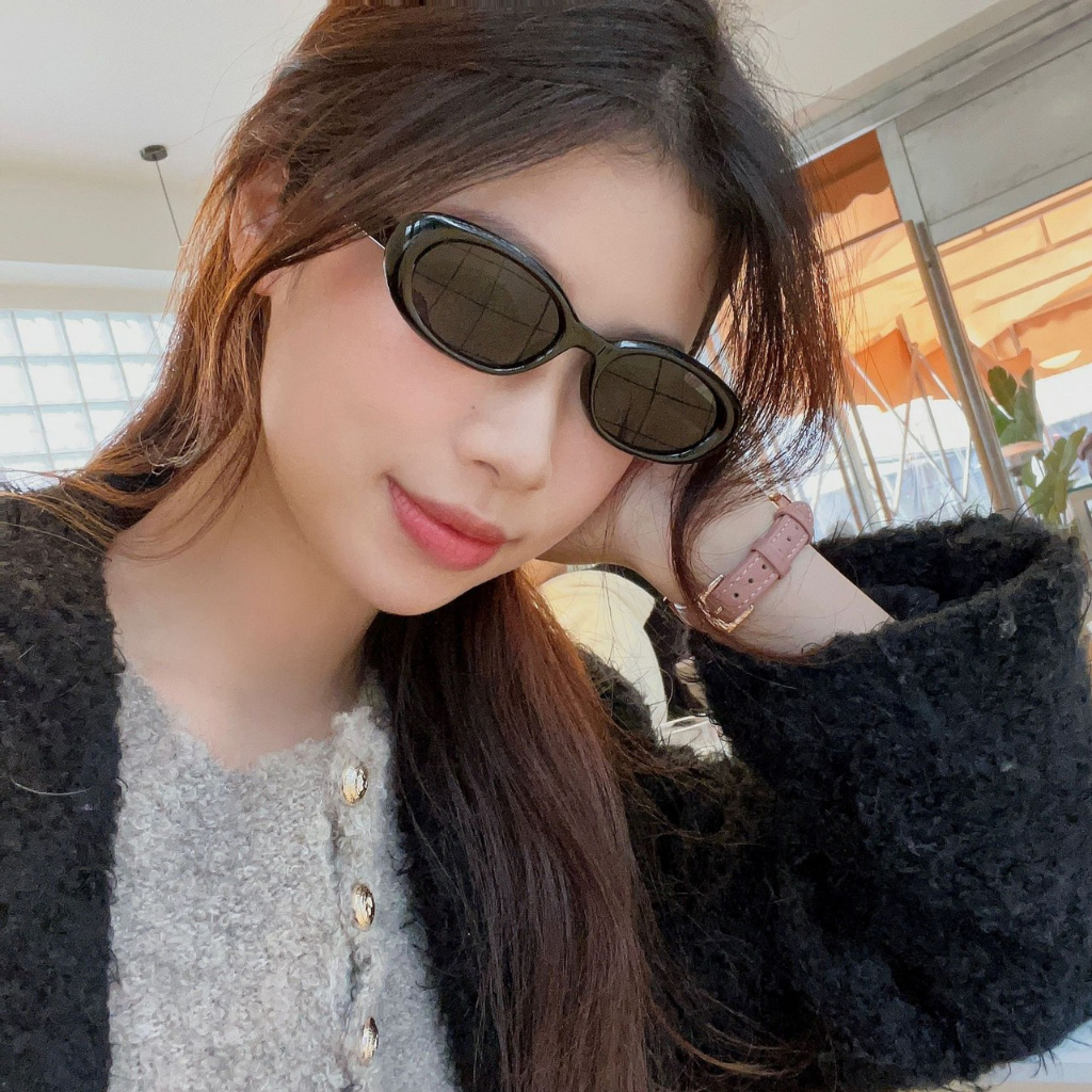 Mắt Kính Râm Form Gọng Nhỏ Y2K Nhiều Màu Xinh Xắn Thời Trang Phong Cách Hàn Quốc - Hazo