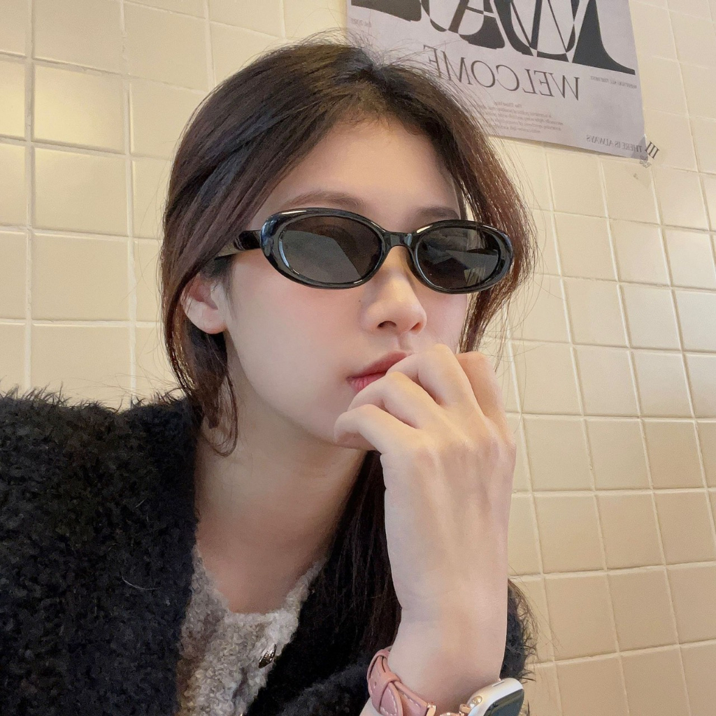 Mắt Kính Râm Form Gọng Nhỏ Y2K Nhiều Màu Xinh Xắn Thời Trang Phong Cách Hàn Quốc - Hazo