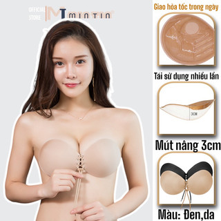 Miếng dán ngực bàn tay mút dày 3cm, dây rút trước tạo sexy, áo bra dán ngực silicon