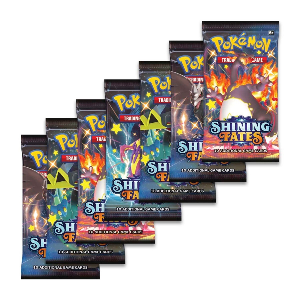 Hộp 7 gói thẻ bài Pokemon TCG Shining Fates Premium Collection SHINY CROBAT/DRAGAPULT VMAX chính hãng
