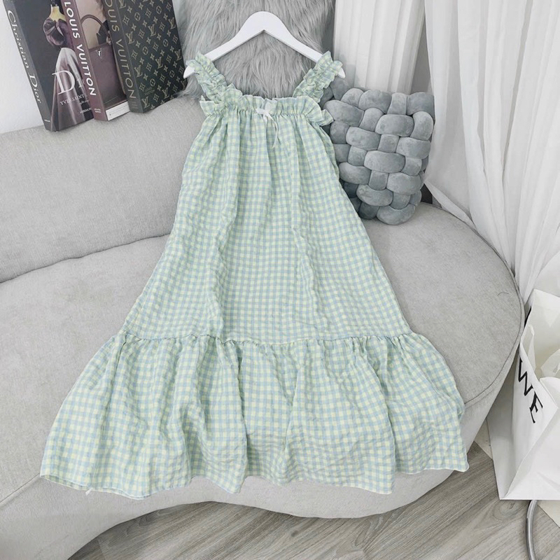 ĐẦM NGỦ 2 DÂY BÈO SIZE 45-65KG, VÁY MẶC NHÀ ĐŨI DỄ THƯƠNG, VÁY NGỦ CUTE THOÁNG MÁT