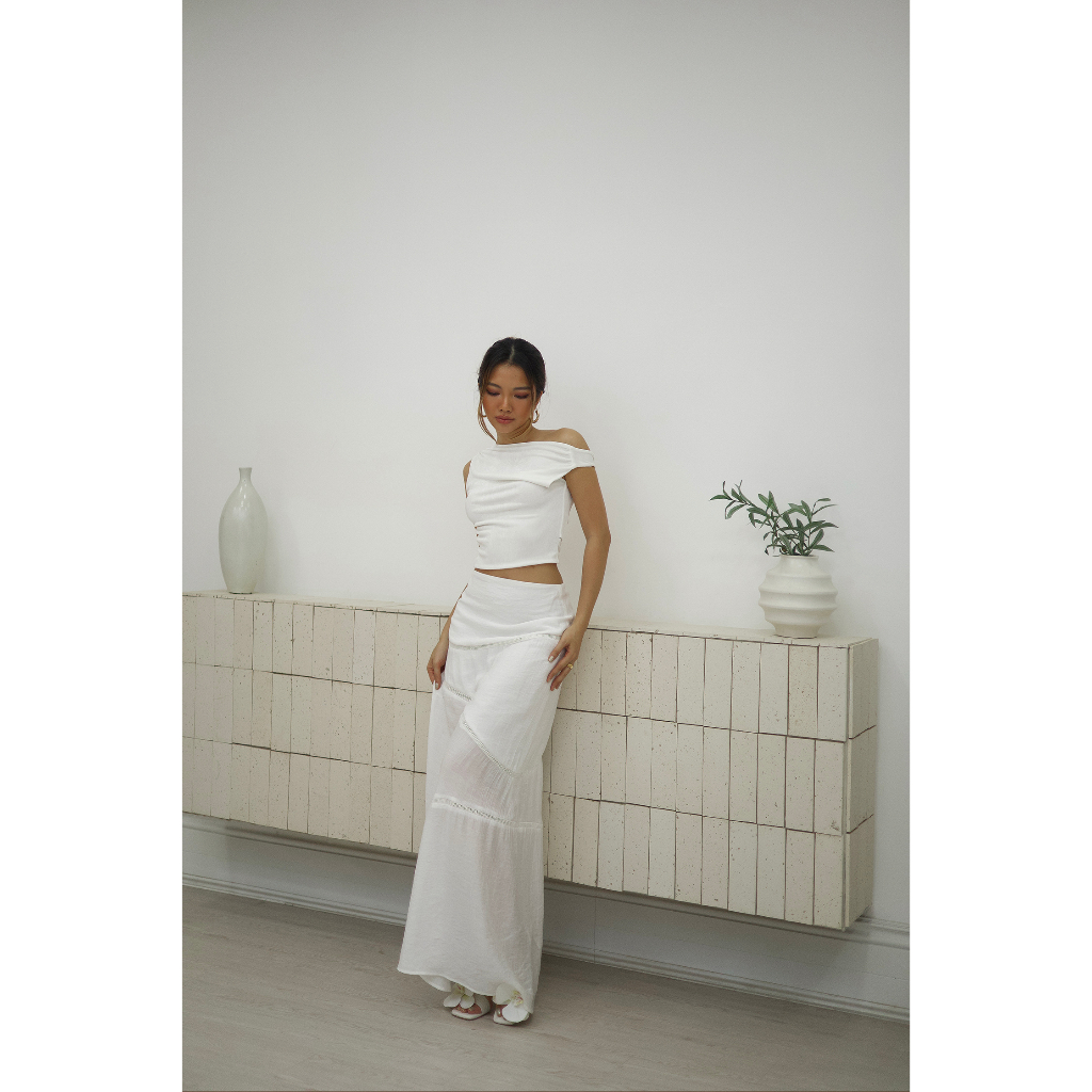 MND - Chân váy maxi đi biển mùa hè phối ren - COCO SKIRTS