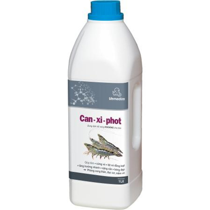 CAN-XI-PHOT - CHAI 1 LÍT - giúp cho quá trình tạo vỏ, cứng vỏ, tôm lột vỏ đồng loạt