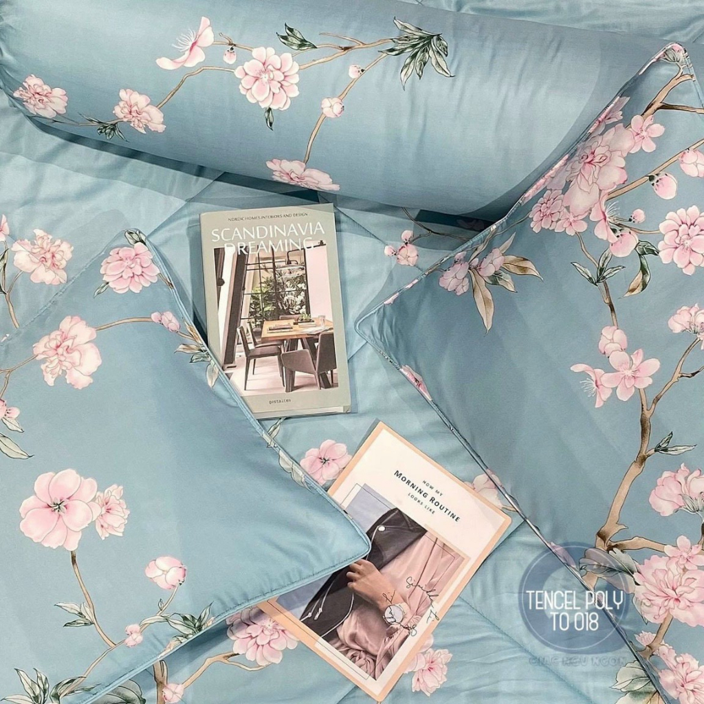 🍀Rẻ Đẹp_Set 4 Món Tencel Modal Mềm Mại Đủ Size, Bộ Ga Gối Lụa Tencel Giá Tốt, Lụa Hàn Nhập Khẩu Thoáng Mát_HCM