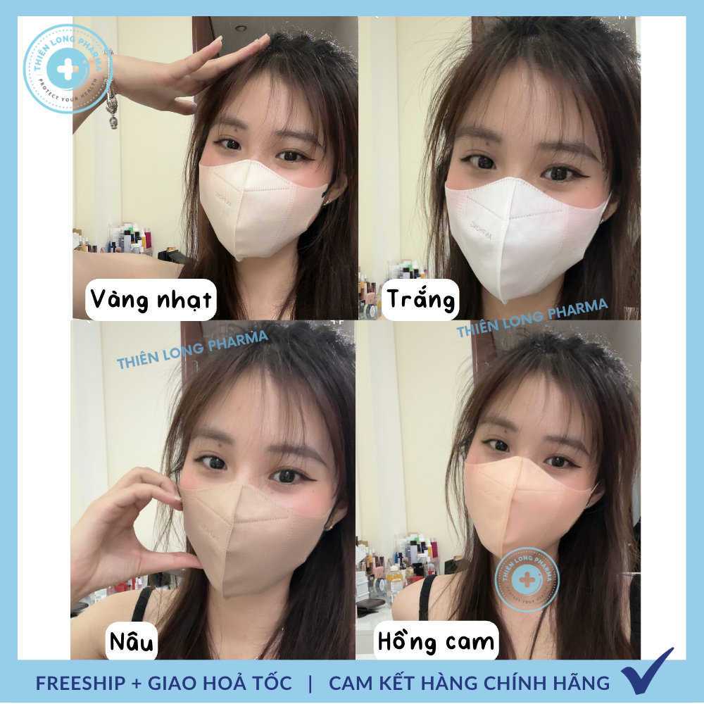 [Thùng 100 Chiếc] Khẩu trang 5D THÁI LAN, 5D MASK CAREION kháng khuẩn dày dặn nhiều màu sắc