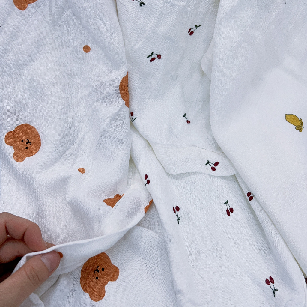 Khăn đa năng sợi tre 4 lớp Umibe cao cấp 110x110cm