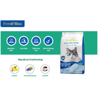 Cát vệ sinh cho mèo - FRESH MAX (Cát Mỹ) 10L 7kg