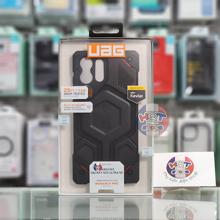 Ốp lưng chống sốc UAG Monarch Pro Kevlar Ma9safe cho S23 Ultra chính hãng