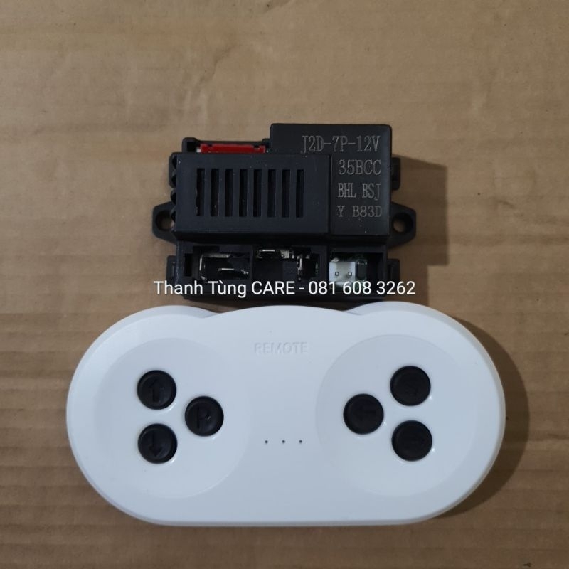 Bo mạch xe điện trẻ em J2D-7P-12V | R9AC 6V -12V cho xe đụng, xe xoay 360