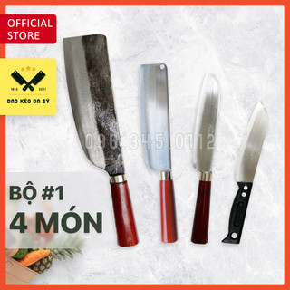 Bộ dao nhà bếp 4 món - dao đa sỹ - rèn tay siêu sắc