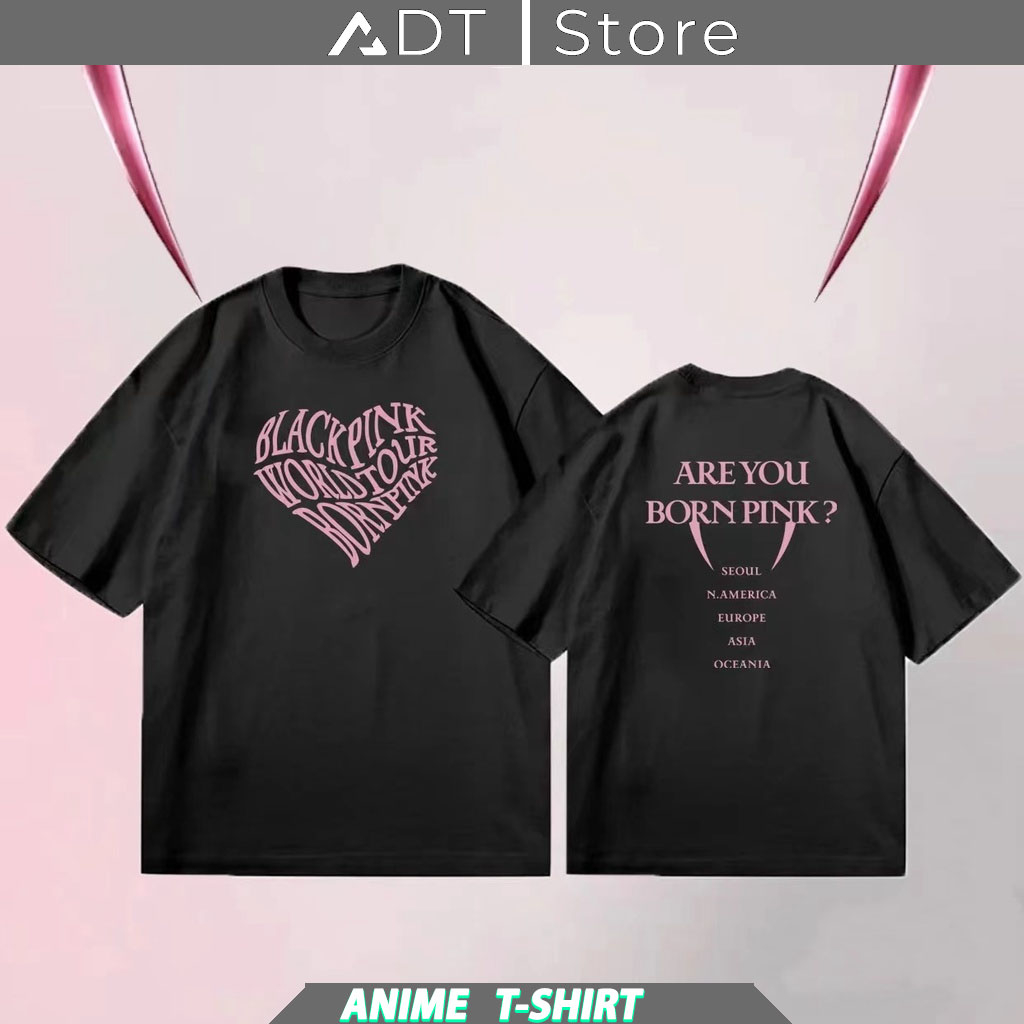 Áo Thun Cotton Tay Ngắn In Hình LISA JISOO JENNIE Ross World Tour 2023