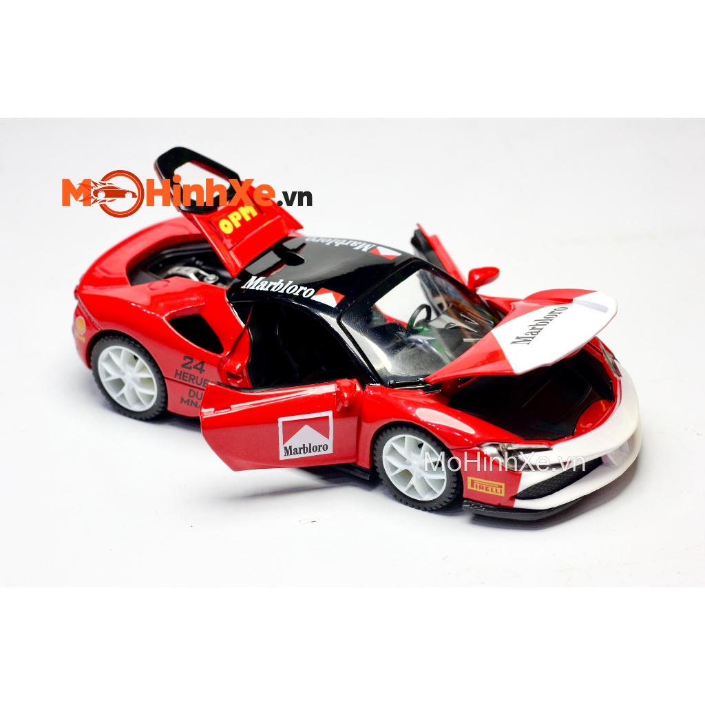 MÔ HÌNH XE FERRARI SF90 MARLBORO 1:32 ALLOY MENTAL