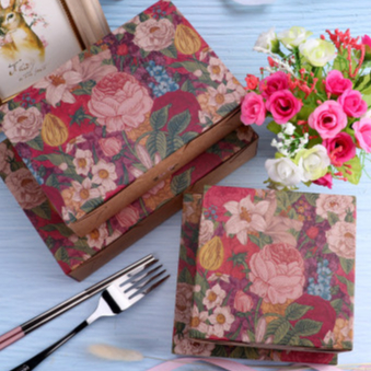 Hộp Đựng Bánh Trung Thu Giấy Kraft Họa Tiết Hoa Và Chim Vintage Kiểu Dáng Sang Trọng Đựng 4 Bánh Hoặc 6 Bánh Loại 50gr