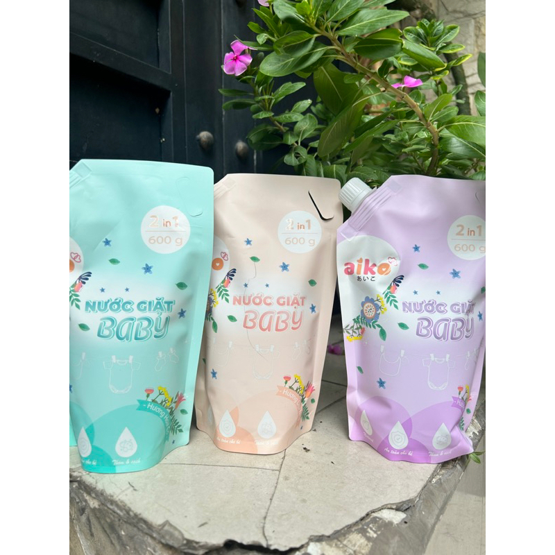 TÚI 600ML - Nước giặt xả 2in1 Baby Aiko An toàn cho bé