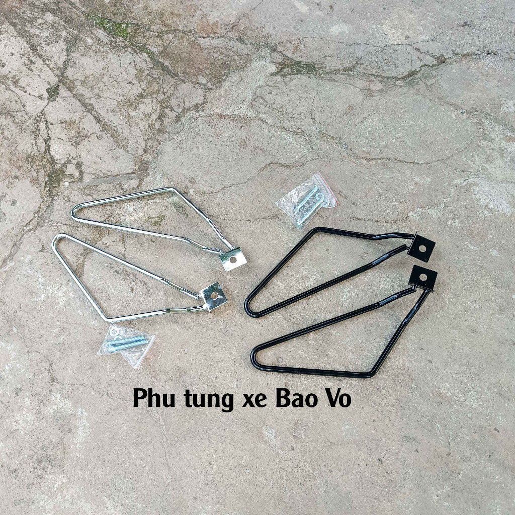 Pát thép lắp túi treo hông xe máy, gọng - giá đỡ túi da