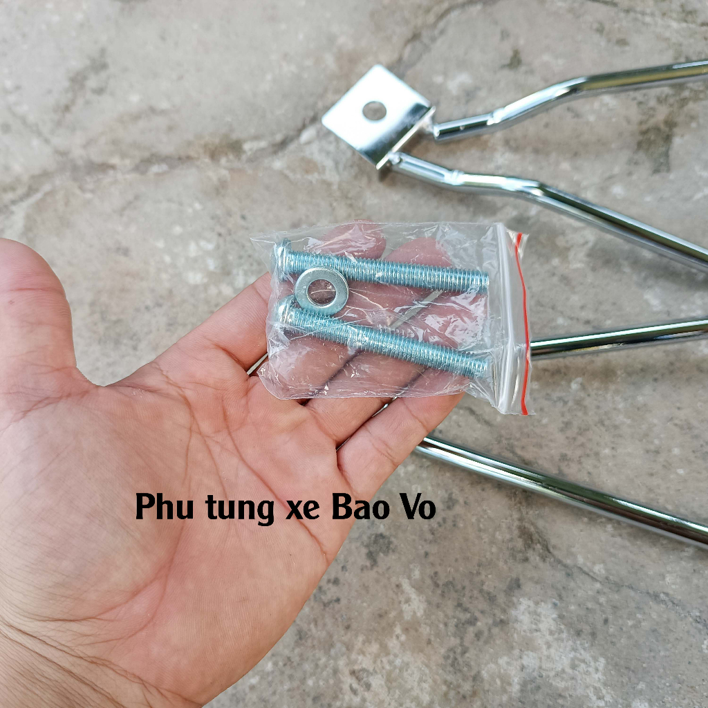 Pát thép lắp túi treo hông xe máy, gọng - giá đỡ túi da
