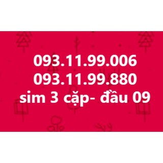Sim mobifone 4g số đẹp 3 cặp đầu 09
