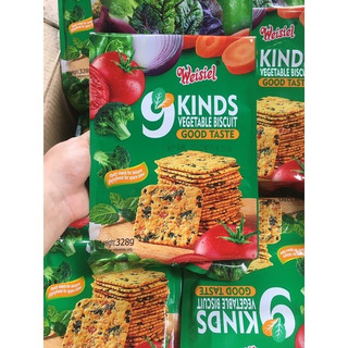 Bánh ăn kiêng quy giòn rau củ 9 vị gói 328g Weisiel