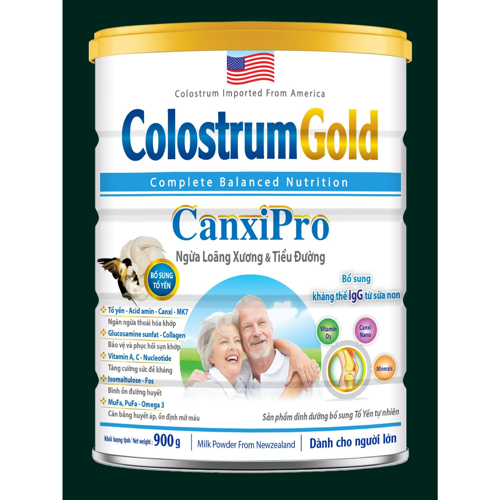 SỮA COLOSTRUM GOLD CANXIPRO - 900G (Ngừa loãng xương và tiểu đường)