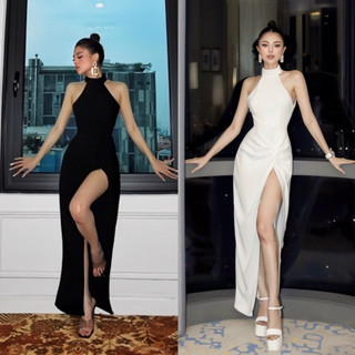 Đầm dạ hội cổ yếm hở lưng