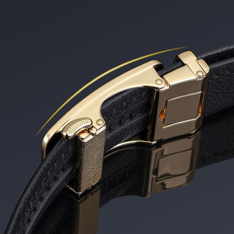 Thắt lưng nam cao cấp hàng hiệu WilliamPOLO chất liệu da Bò nguyên tấm - POLO 2235P