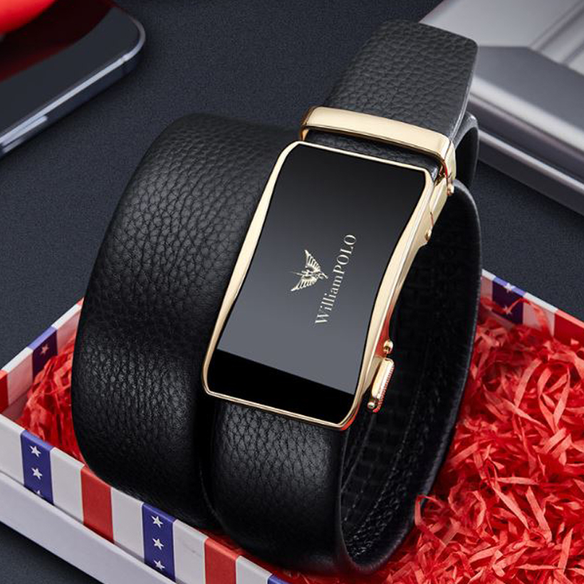 Thắt lưng nam cao cấp hàng hiệu WilliamPOLO chất liệu da Bò nguyên tấm - POLO 2235P