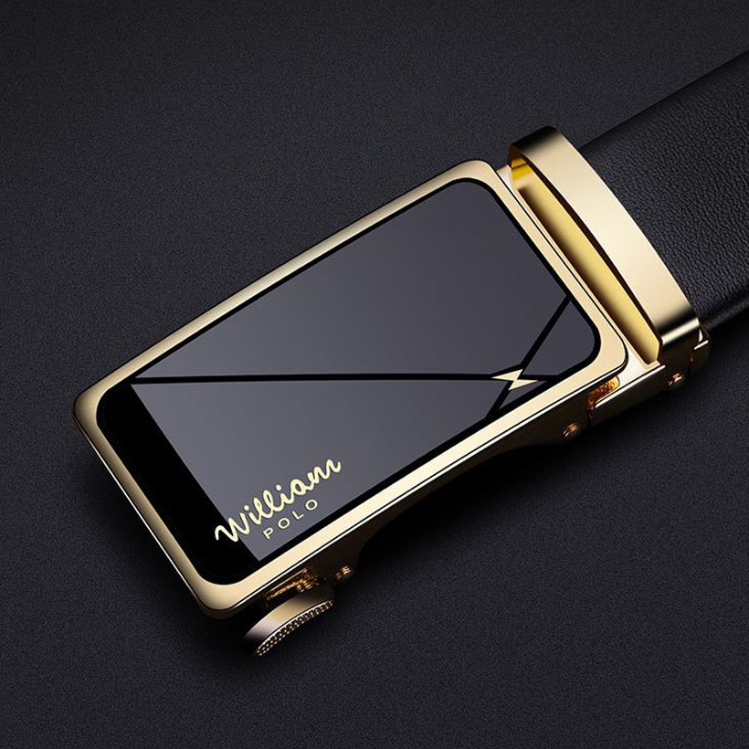 Thắt lưng nam cao cấp hàng hiệu WilliamPOLO chất liệu da Bò nguyên tấm - POLO 20527P-C