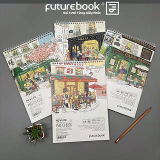 Tập vẽ ký hoạ a4 - sổ lò xo lật dọc - sketchbook - tập giấy vẽ a4 - msp: s947 - giao mẫu ngẫu nhiên