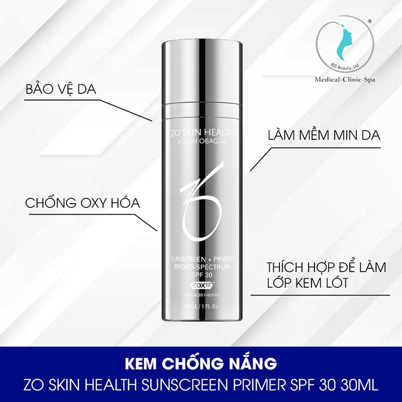 Kem chống nắng phổ rộng Zo Skin Health Sunscreen + Primer SPF 30  - BLINK Cosmetics