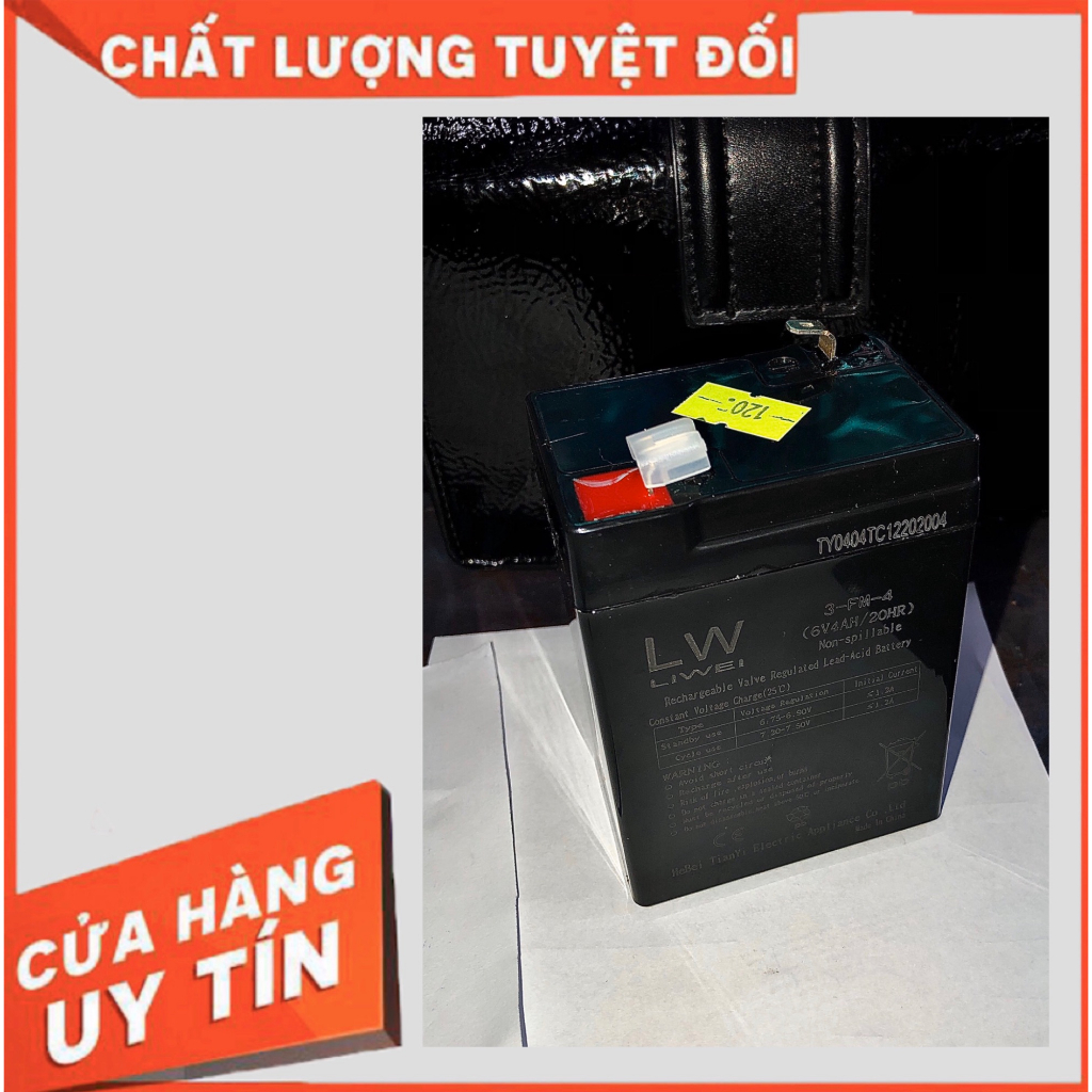 Acquy xe  ô tô, máy điện trẻ em 6v 7ah, 6v4ah