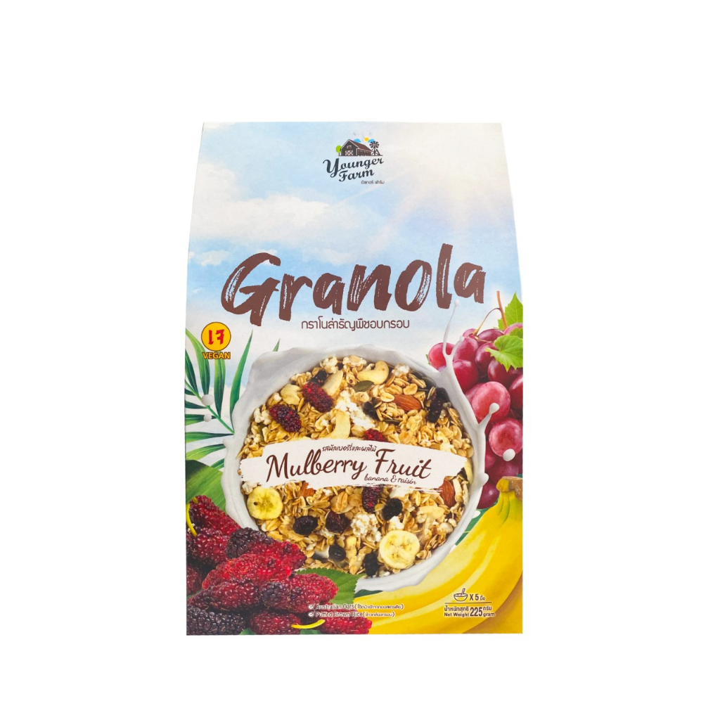Ngũ cốc Younger Farm Granola các loại túi 225gr