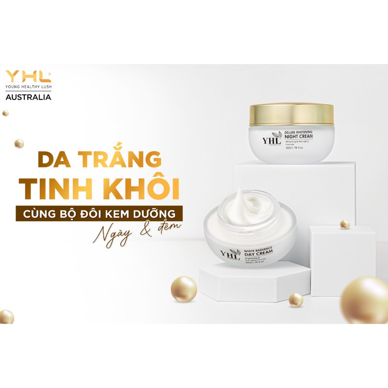 BỘ ĐÔI KEM DƯỠNG ÚC LÀM TRẮNG DA TINH KHÔI CỦA YHL