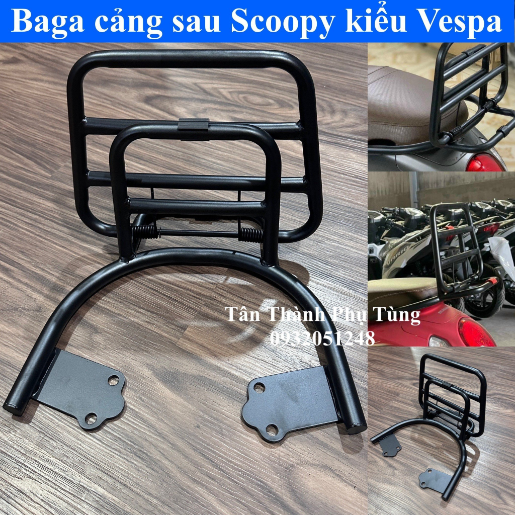 Baga cảng sau Scoopy kiểu Vespa có tựa đồchơixe