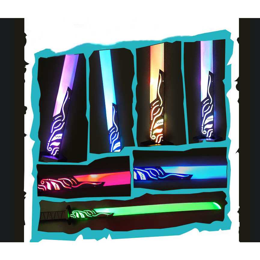 Kiếm Nhật Katana, Kiếm Samurai, Kiếm katana bằng nhựa đồ chơi trẻ em phát sáng và âm thanh