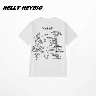 Áo thun tay lỡ 6432 Nelly Heybig dáng unisex form rộng its monday but that okay