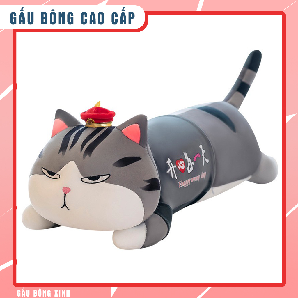 Gấu bông mèo hoàng thượng nằm dài - Thú nhồi bông mèo hoàng thượng ôm ngủ