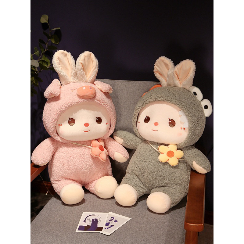 𝐇𝐎𝐓💥 Thú bông thỏ lông cừu cosplay siêu đáng yêu 💥Gấu bông nhập ngoại