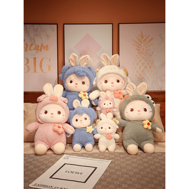 𝐇𝐎𝐓💥 Thú bông thỏ lông cừu cosplay siêu đáng yêu 💥Gấu bông nhập ngoại