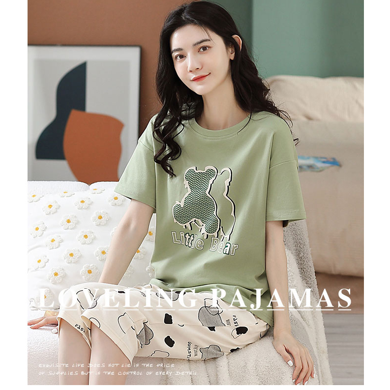 Đồ bộ, đồ mặc nhà nữ tay ngắn quần lửng đáng yêu - MH5605