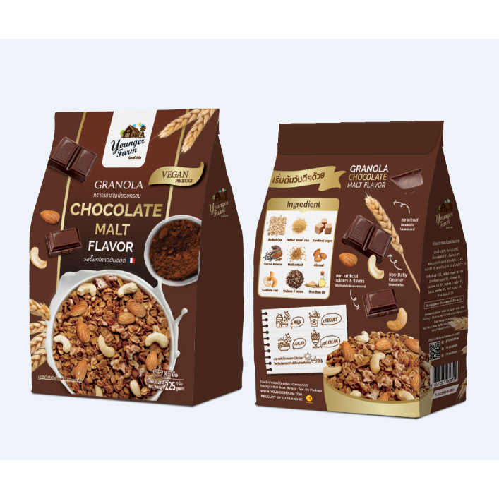 Ngũ cốc Younger Farm Granola các loại túi 225gr